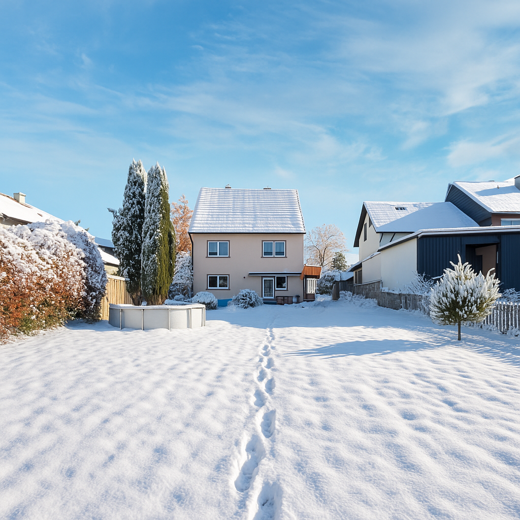 Rückfront bei Schnee