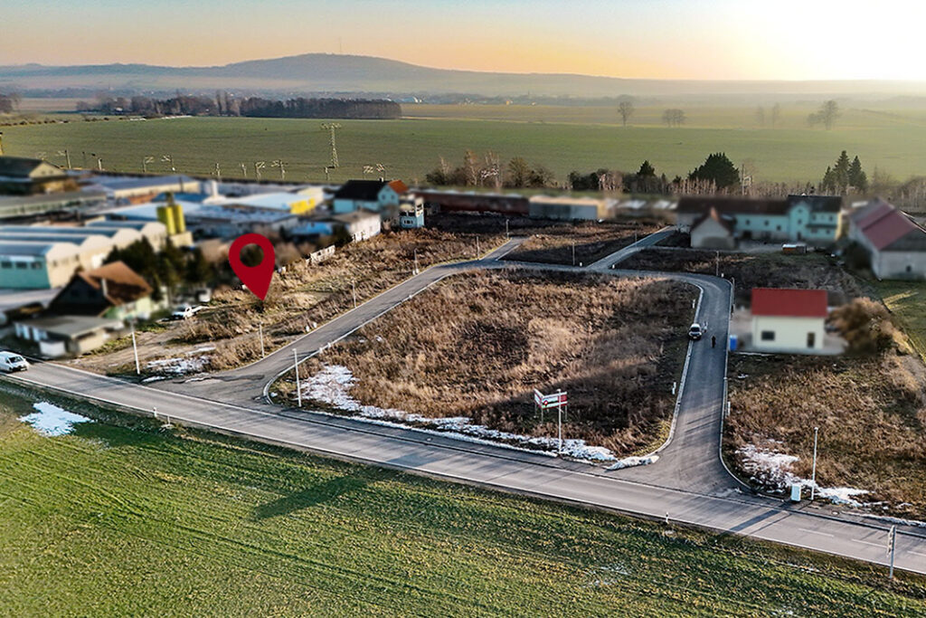 Luftaufnahme mit Marrkierung