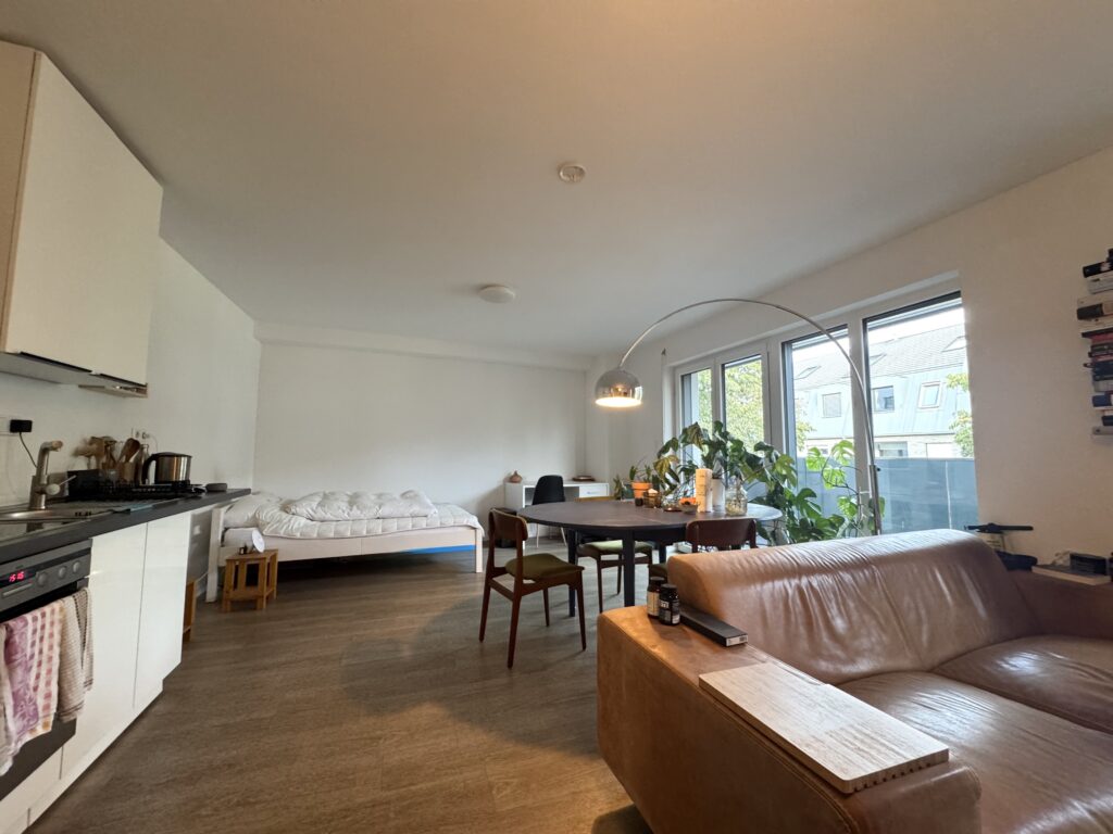 Wohn-/Ess- und Schlafzimmer