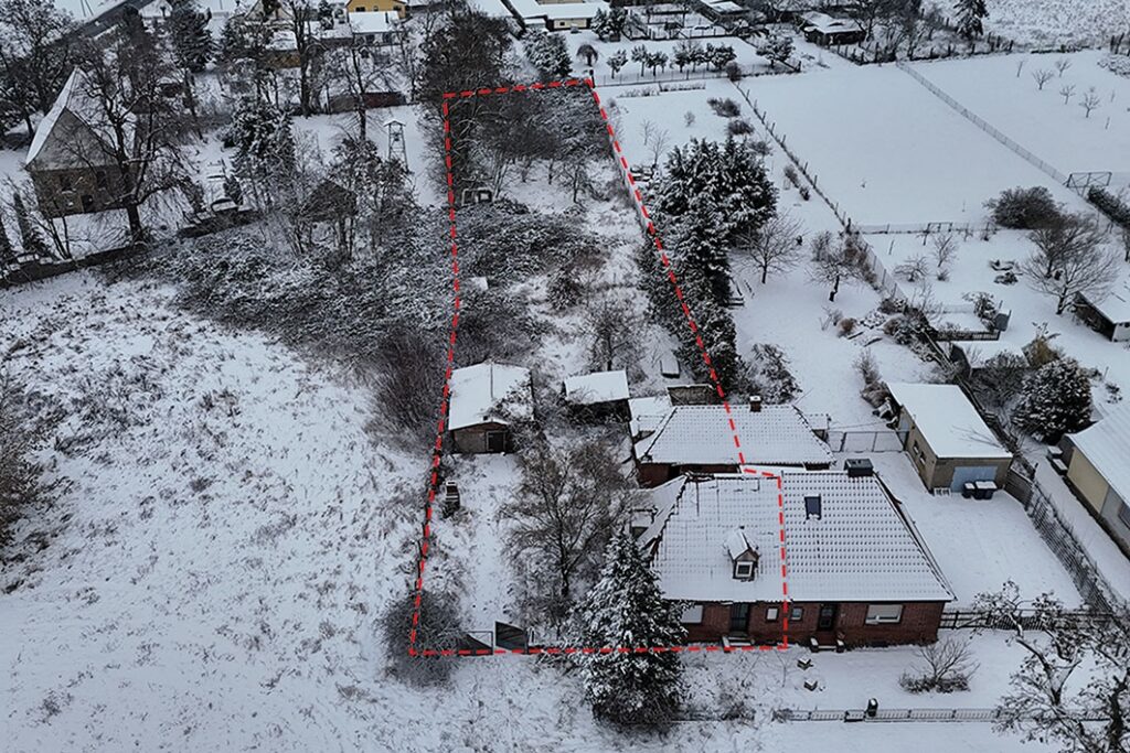 Grundstück markiert