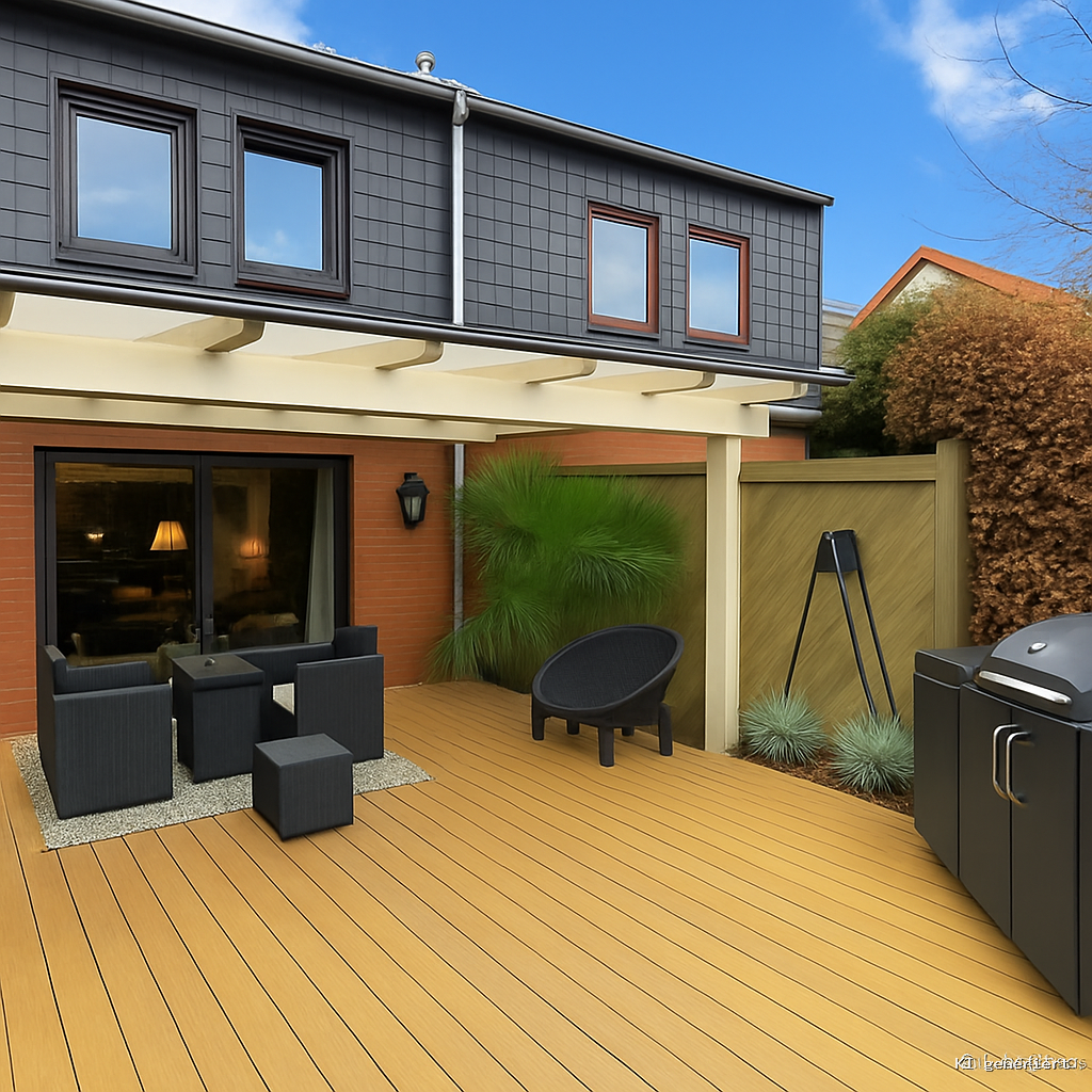 Hinteransicht mit Terrasse