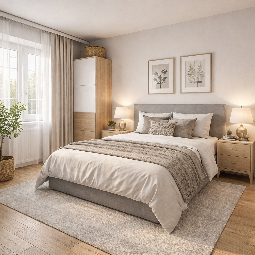 Visualisierung Schlafzimmer (KI-generiert) 