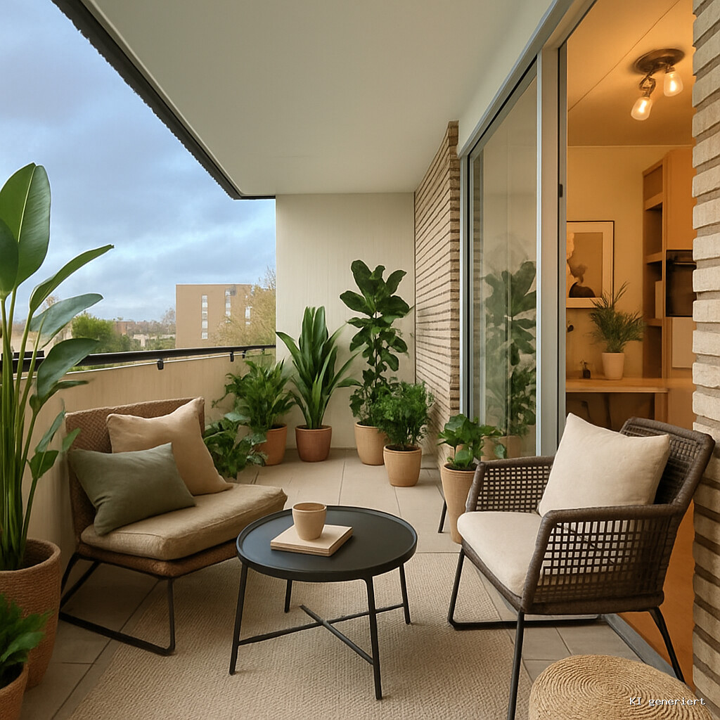 Balkon mit Gestaltungsvorschlag