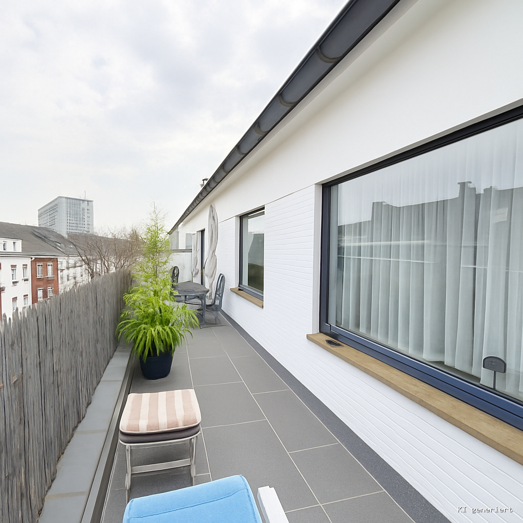 Balkon über den Dächern